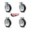 Service Caster 8 Inch Rubber on Aluminum Caster Set with Ball Bearings 2 Swivel 2 Rigid SCC SCC-30CS820-RAB-2-R820-2 - alternate 3